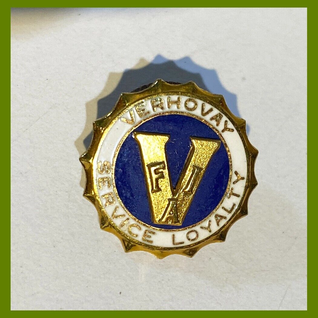 Antique VERHOVAY Fraternal Organization Member Pin 1/10 10K Gold HUNGARY Penn PA