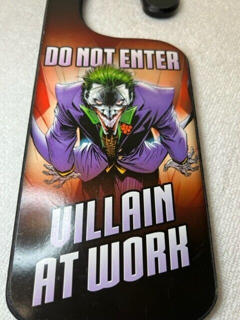 Batman & Joker Wooden Door Hanger Welcome & Do Not Enter Preowned 2-sided