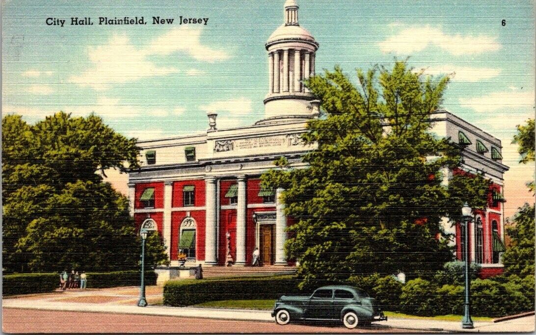 Postcard City Hall Plainfield NJ