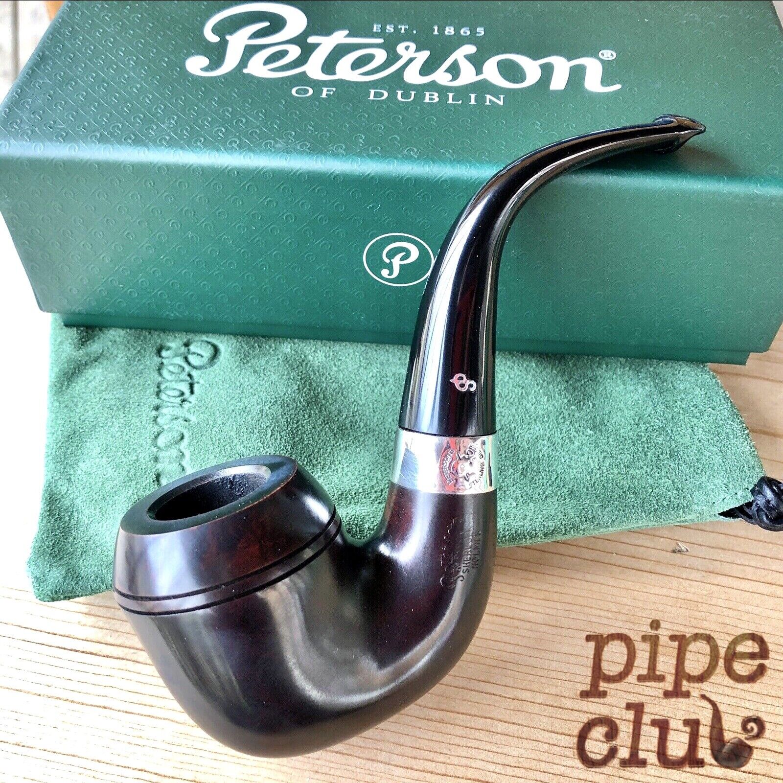 Peterson Sherlock Holmes Heritage Smooth Watson P-Lip Tobacco Pipe - New