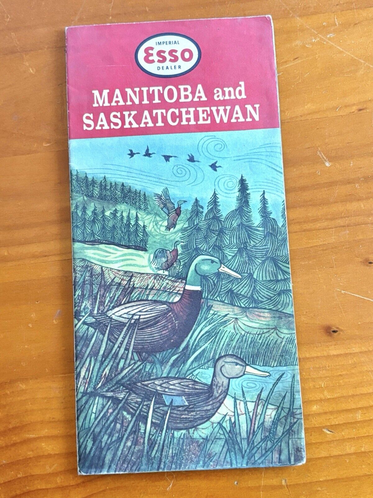 Canada Esso Manitoba Saskatchewan Map 1955