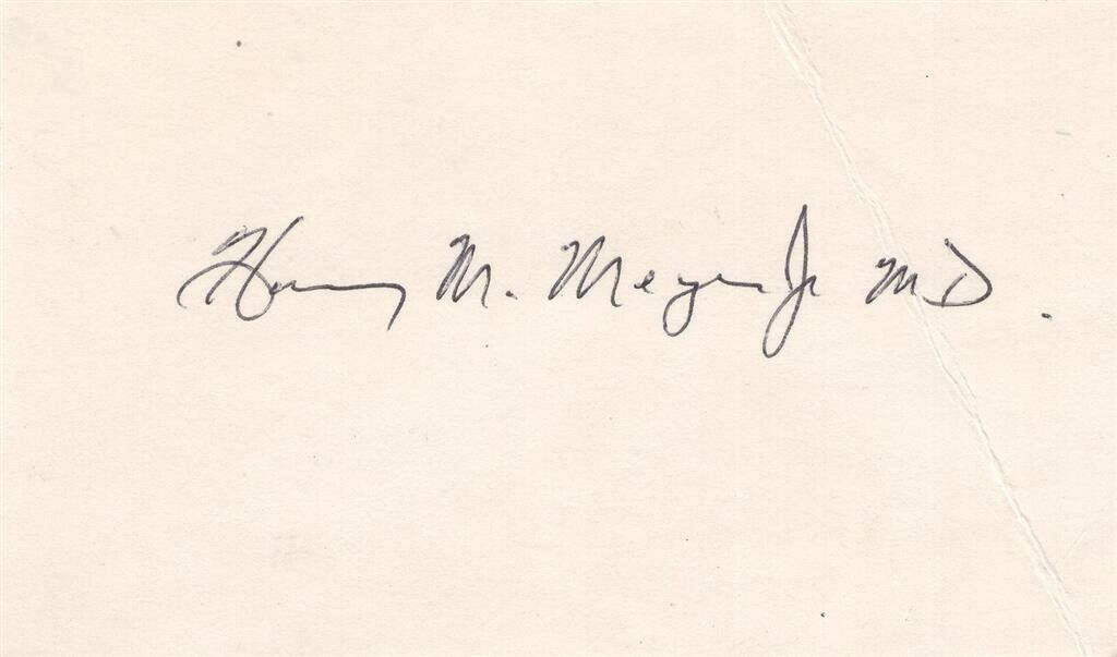 Henry M. Meyer Jr- Signed Notecard (German Measles)
