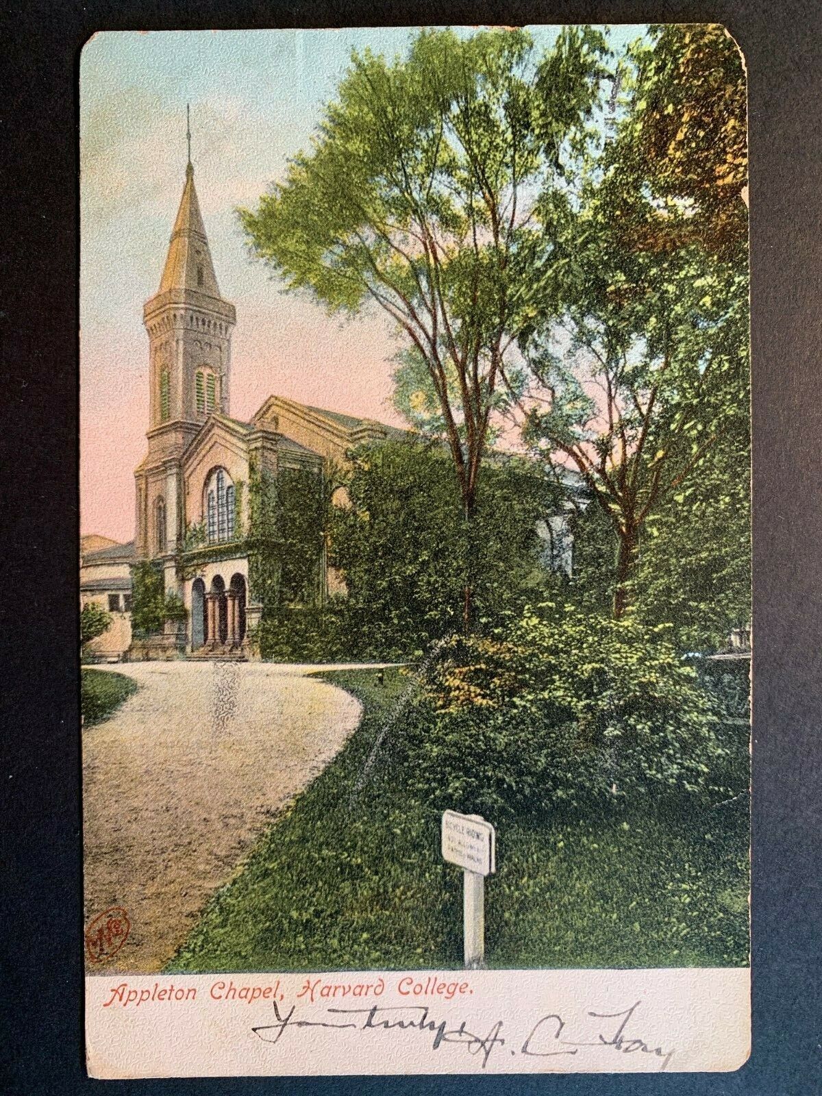 Postcard Boston MA - c1900s Appleton Chapel Harvard College