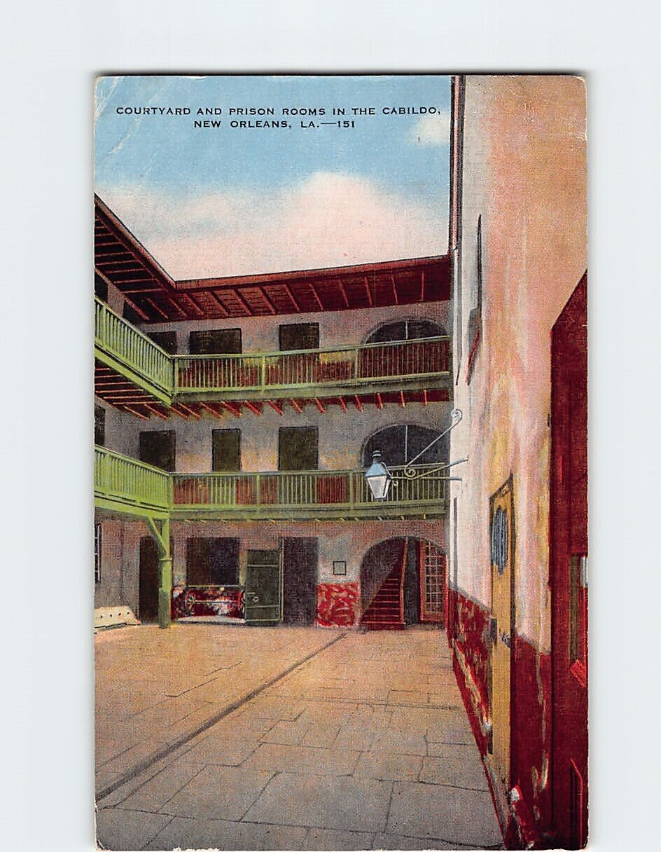 Postcard The Courtyard & Prison Rooms in the Cabildo New Orleans Louisiana USA