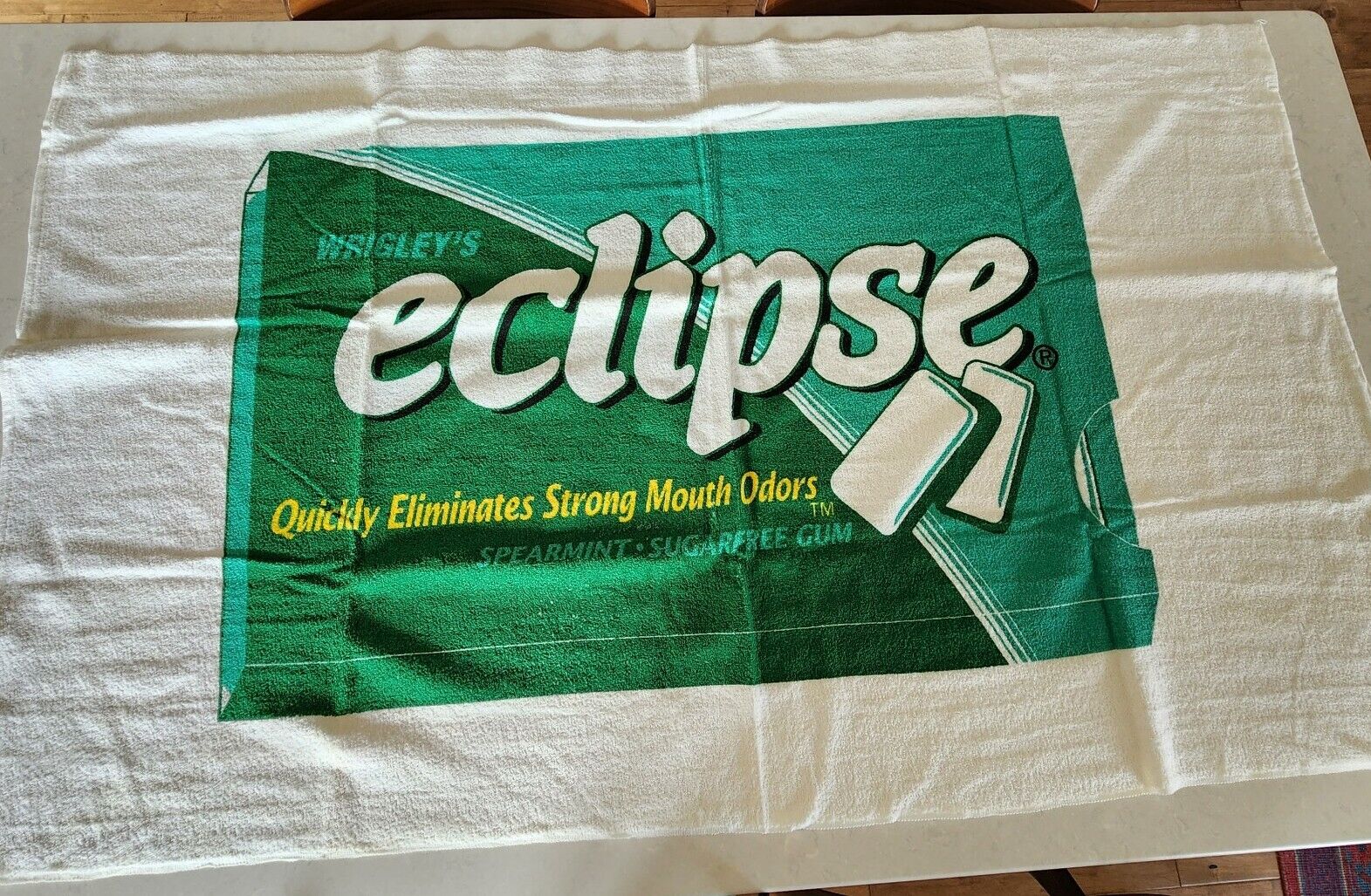 Vintage Wrigley Eclipse Chewing Gum Beach Promo Towel 59\