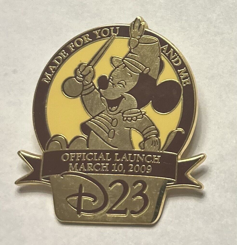 Disney D23 2009 Expo - Gold Band Leader Mickey Mouse Official Launch Pin
