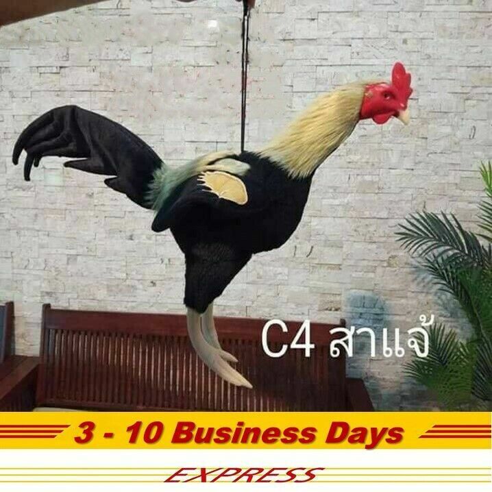 1 C4 Rooster Silicone Doll Figurine Exercise Fighter Collectibles Thai Handcraft