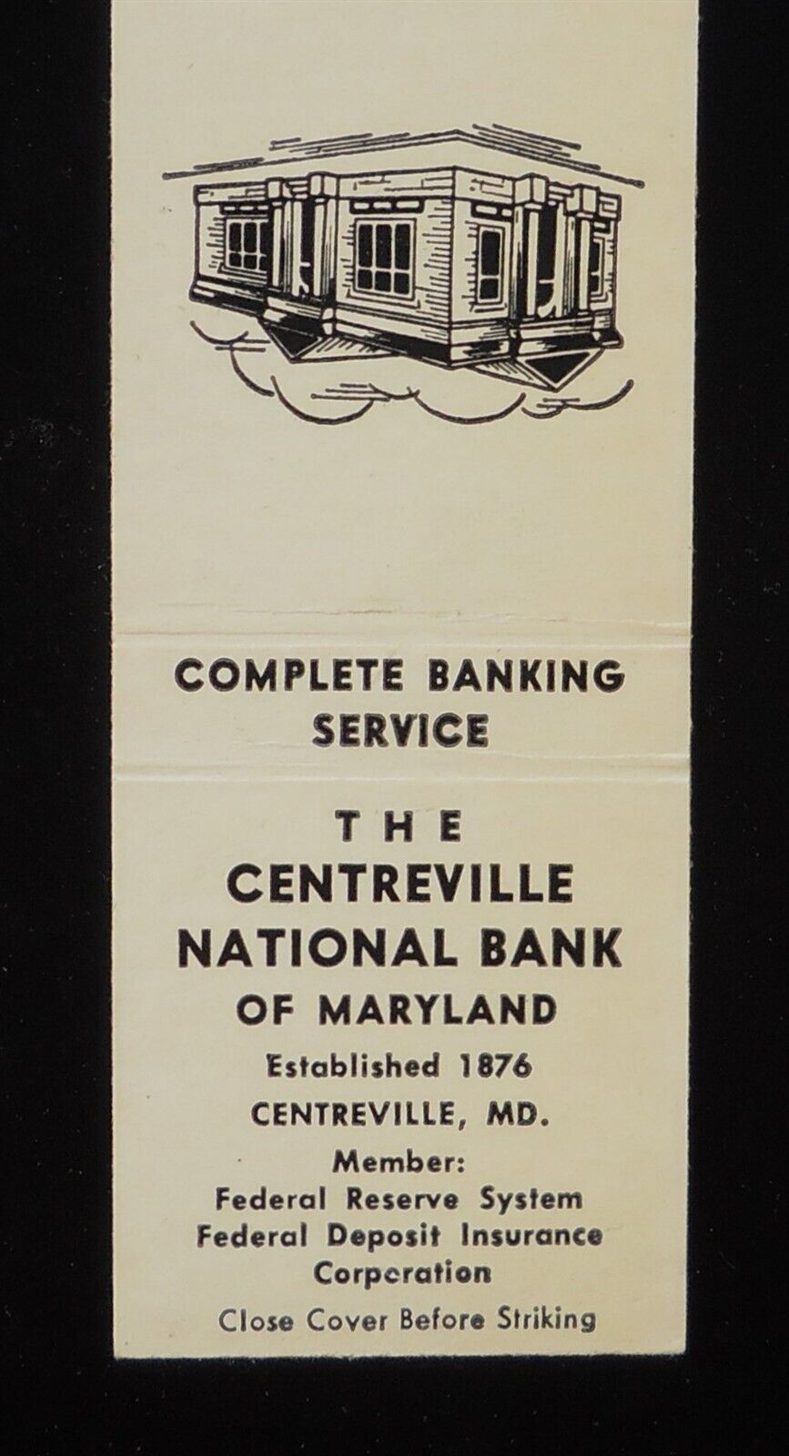 1960s The Centreville National Bank Established 1876 Centreville MD Queen Anne\'s