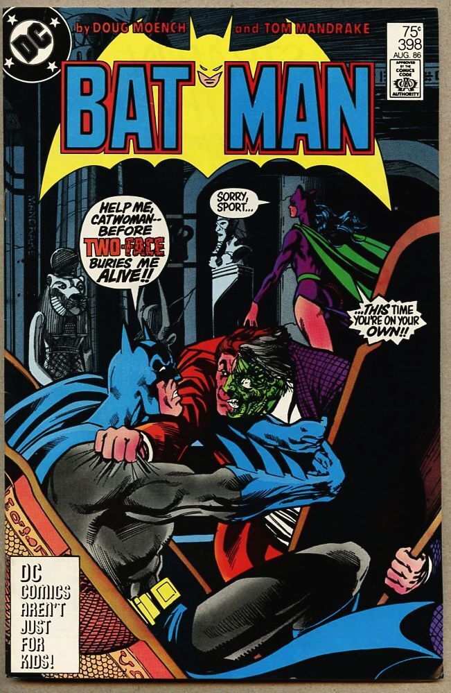 Batman #398-1989 fn+ 6.5 Two-Face Catwoman Tom Mandrake 4th
