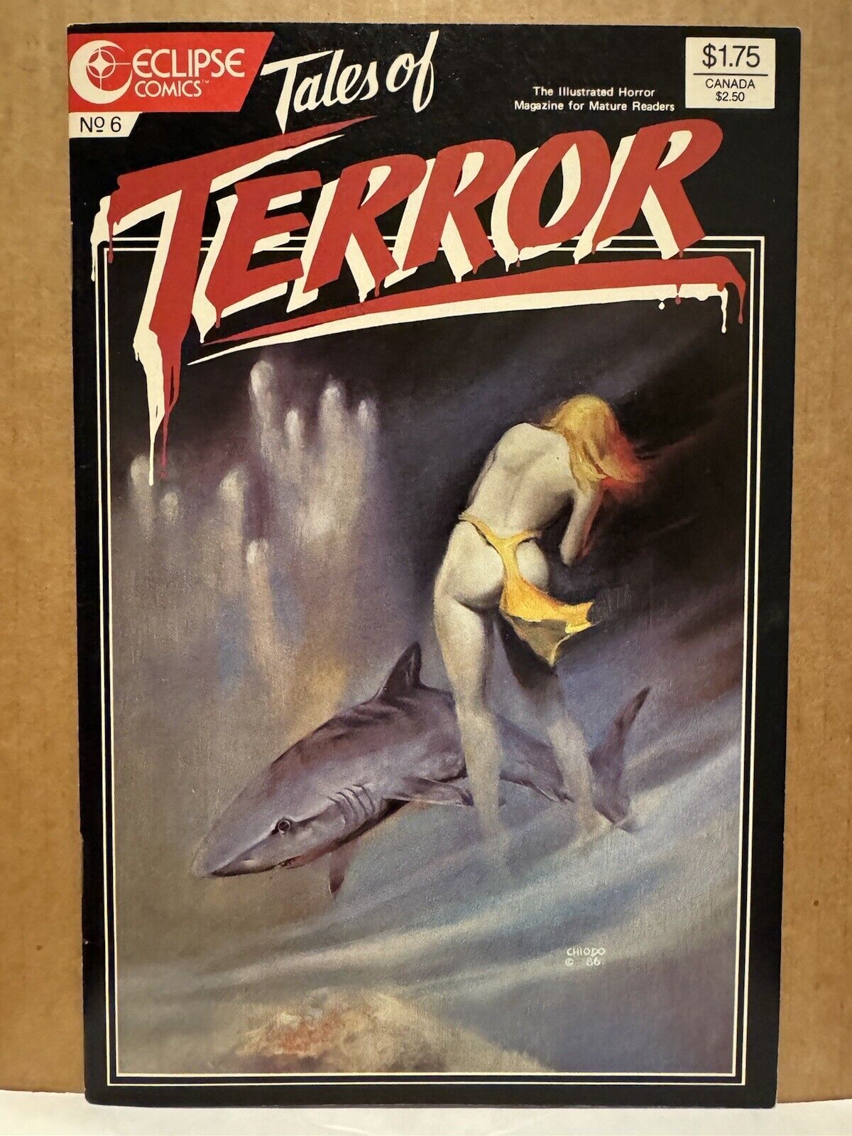 Tales Of Terror #6 VF 🔥 Beautiful JOE CHIODO Cover Eclipse Comic (1986) Horror