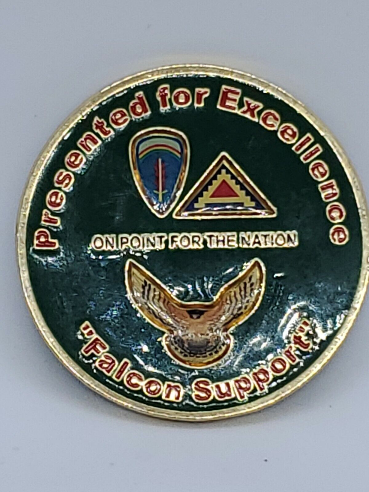Area Support Group Falcon Command Coin Numbered  2 inch Challenge coin Rare