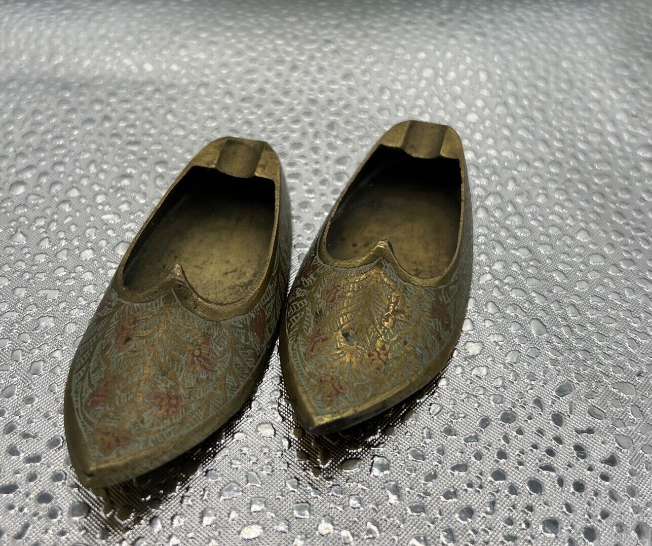 Vintage Mini Brass Shoe Ashtray 3.25 Inches
