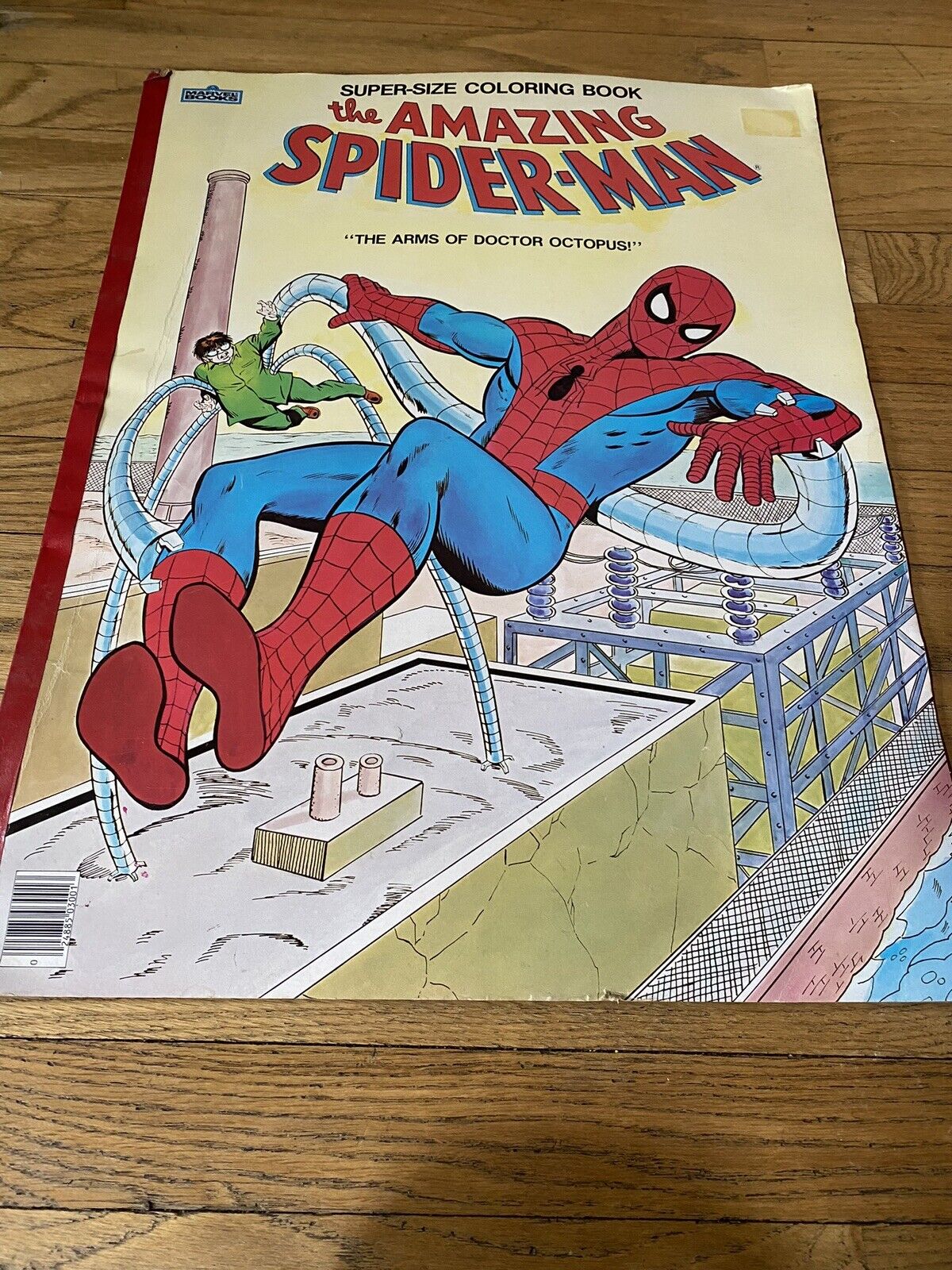 Vintage 1983 Amazing Spider-Man Super-Size Coloring Book Marvel Unused