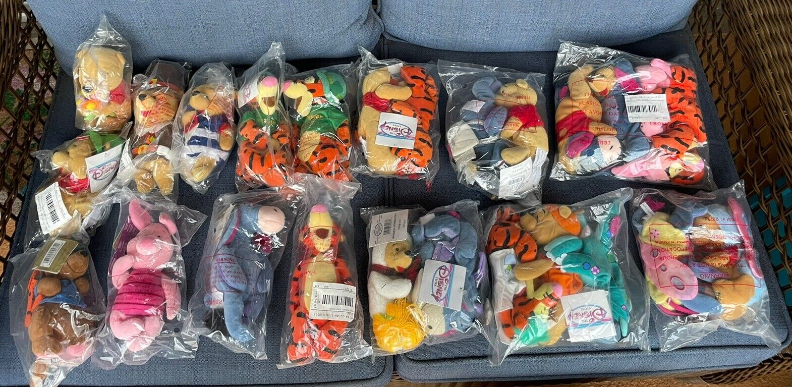 Disney Store Plush Lot of 25 Factory Sealed Vtg Old Stock Look At Pics Rare