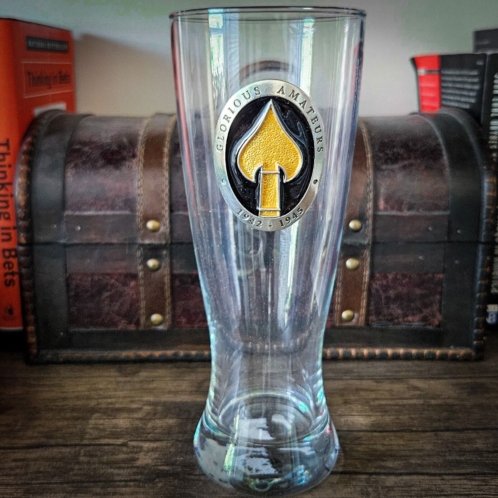 Authentic CIA - OSS Glorious Amateurs Beer Glass, NO Public Release