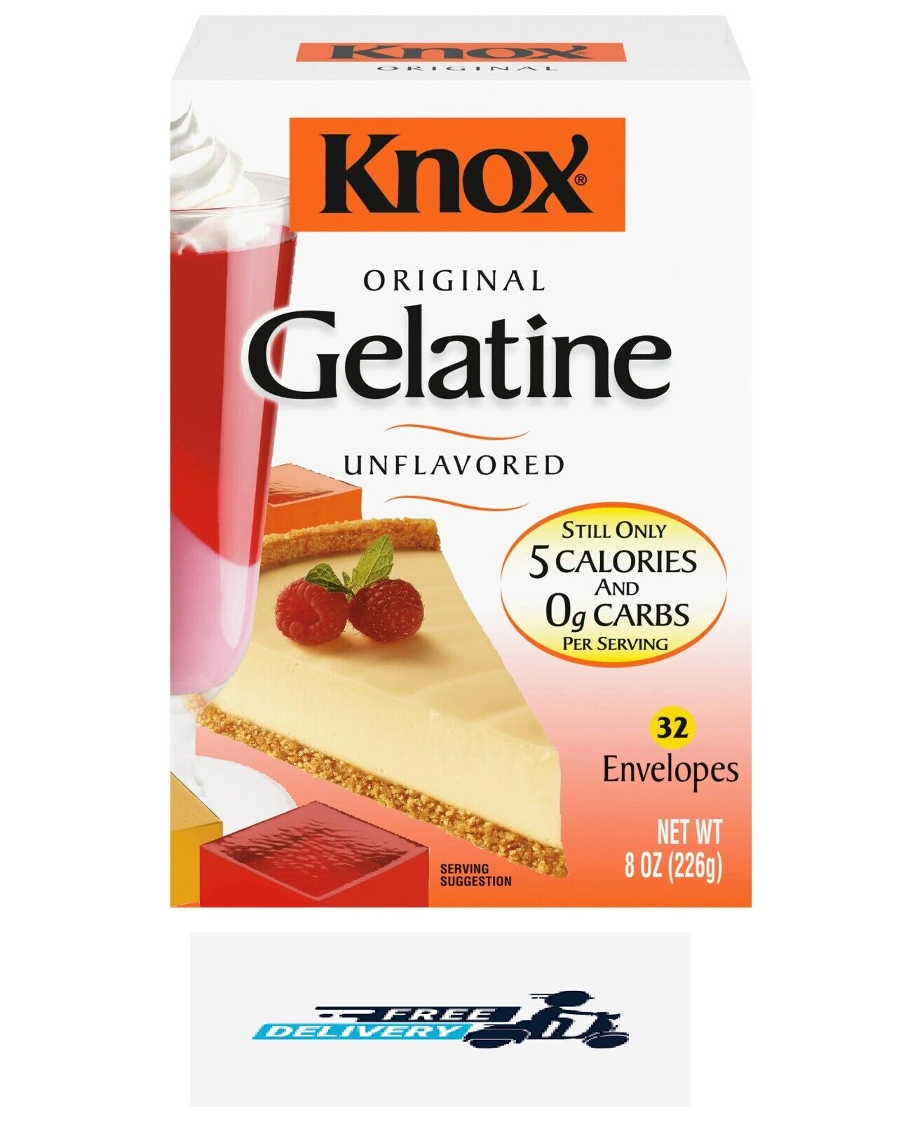 Knox Original Unflavored Gelatin, 32 ct Packets. 