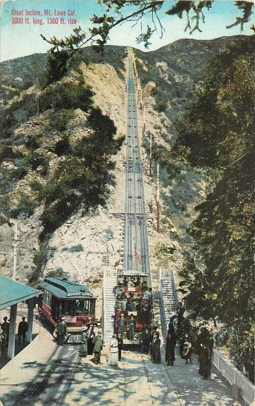 C-1915 Great Incline Mt Lowe California Postcard Pasadena 5231