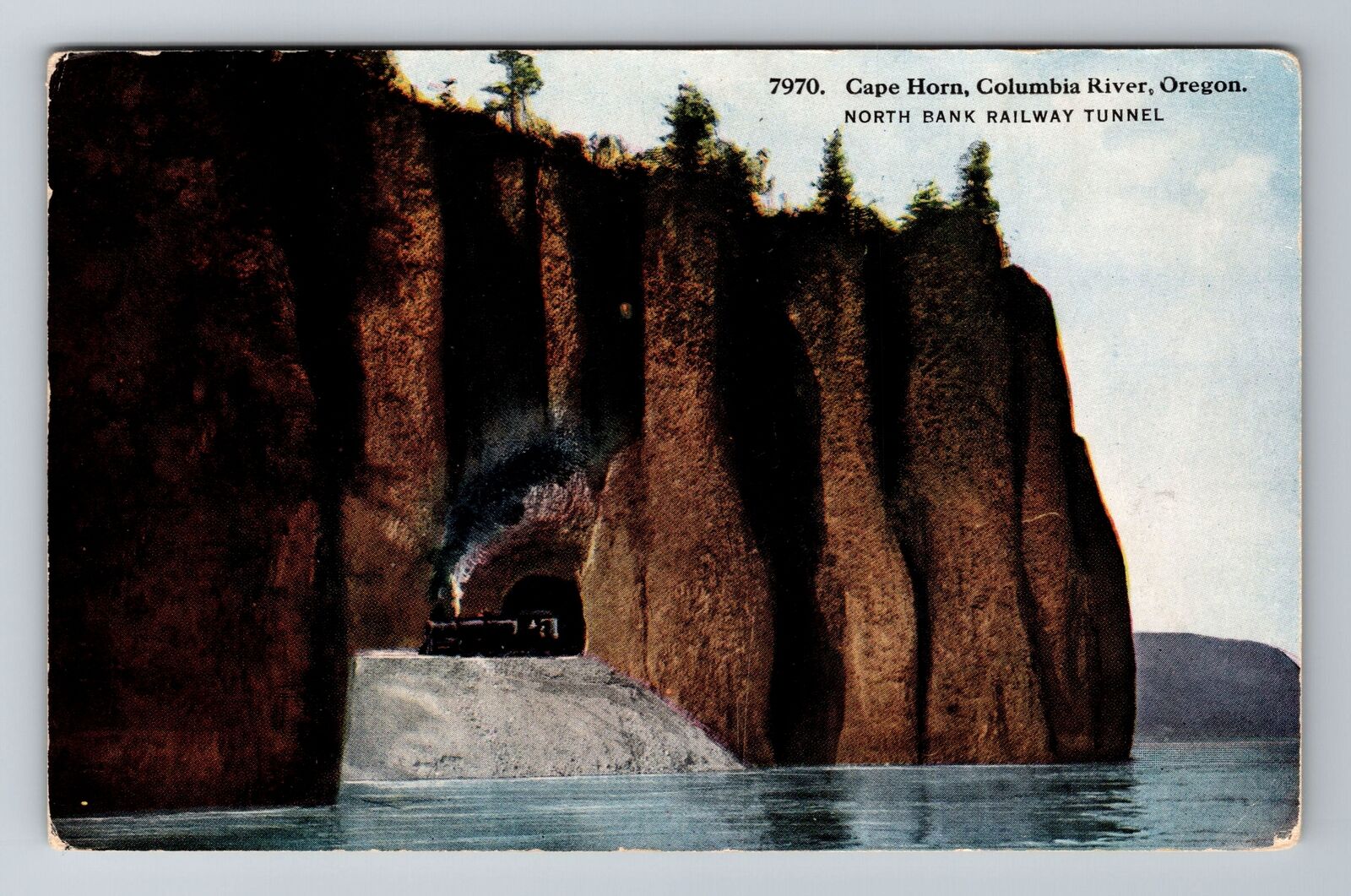 Columbia River OR-Oregon, Cape Horn, Antique, Vintage Souvenir Postcard