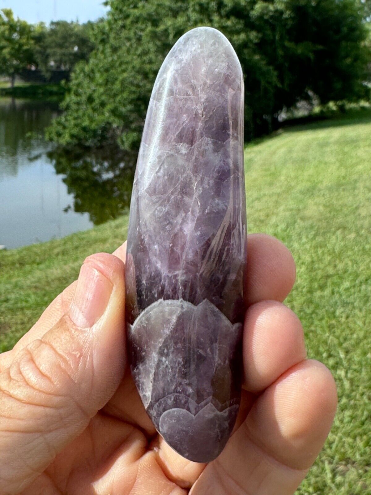 AAA Amazing Auralite 23 Crystal Wand from Canada polished 82 grams 3.75\
