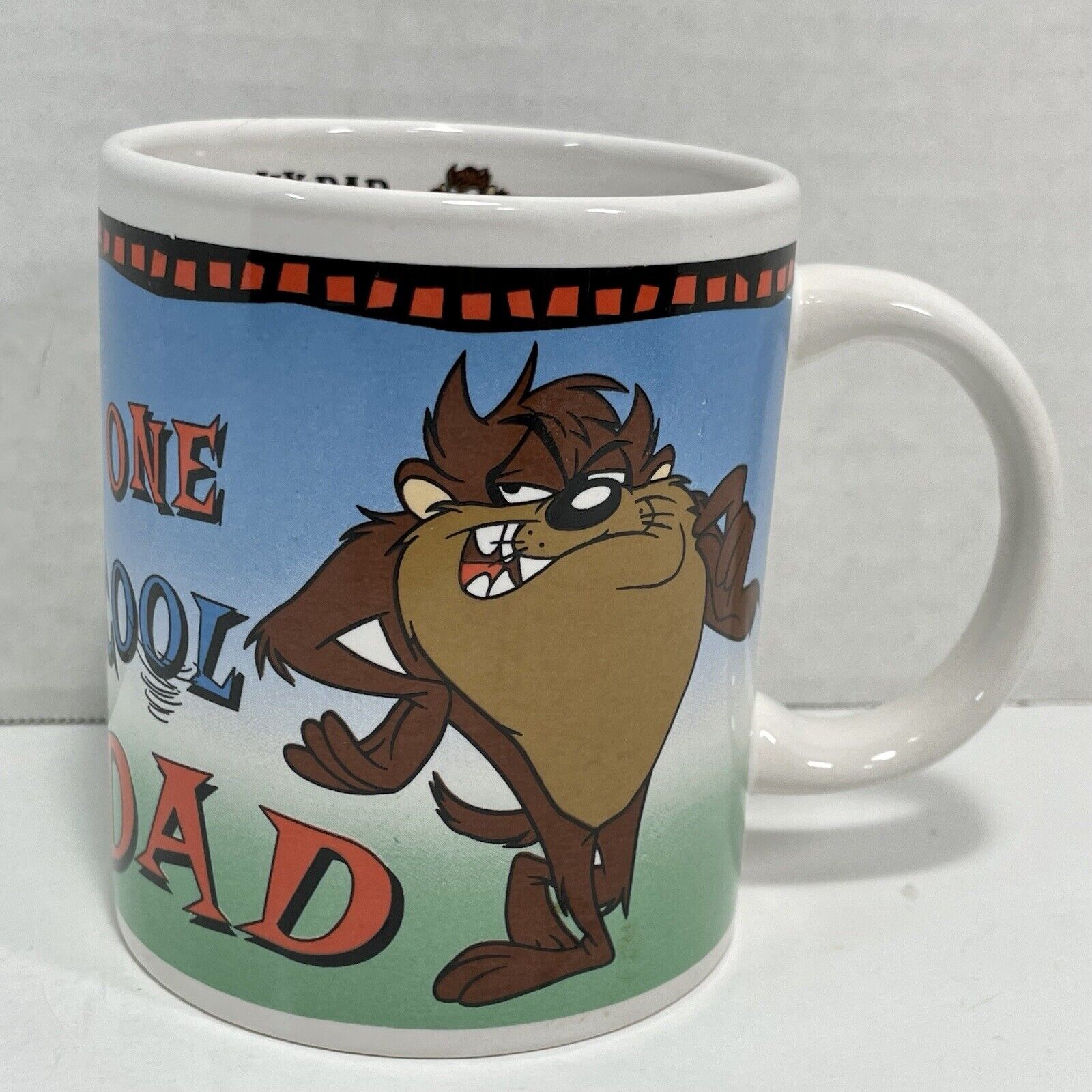 Taz Devil One Cool Dad Father Coffee Mug 2000 Warner Bros Gift Idea