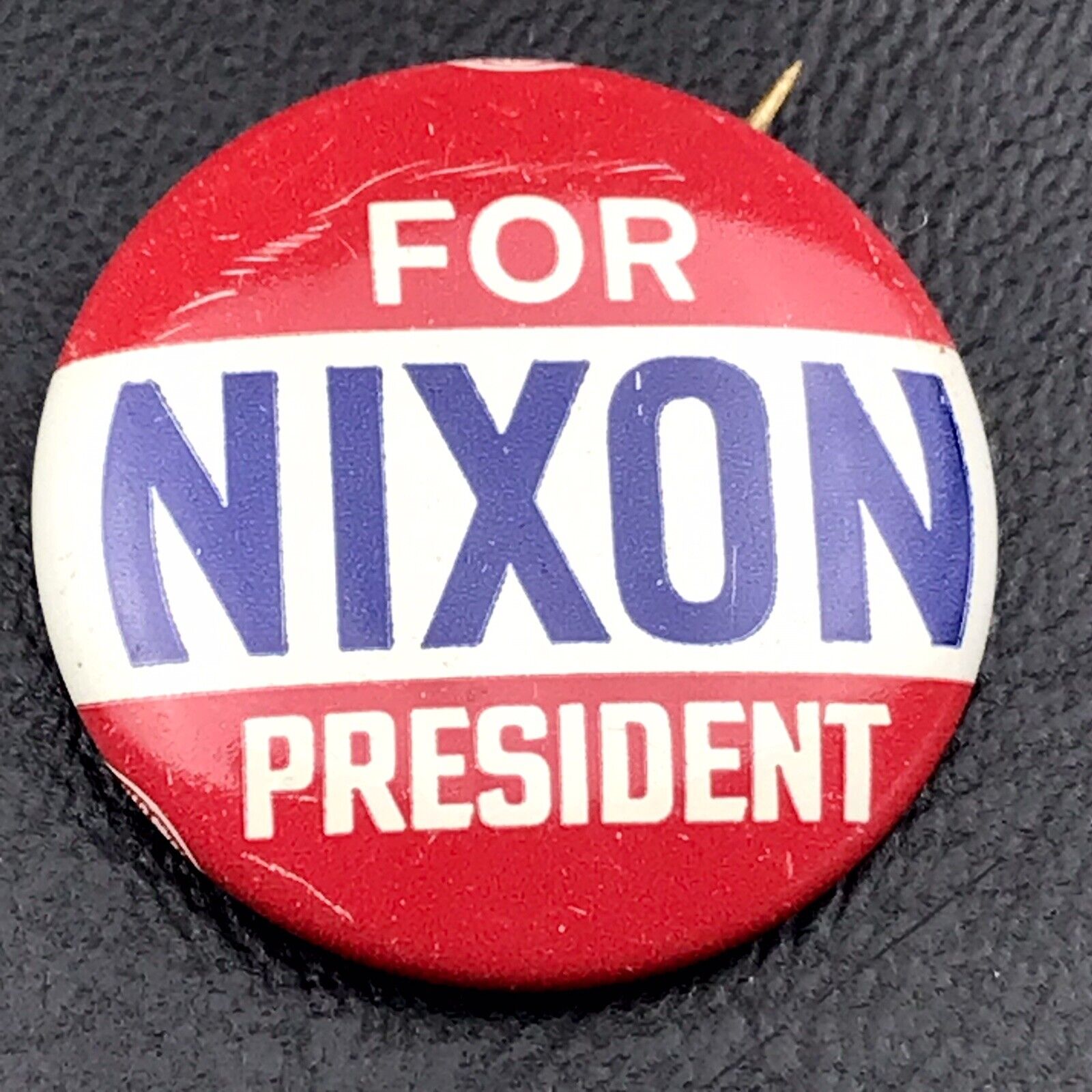 Nixon For President Pin Button Political Small Election Presidential USA Vintage