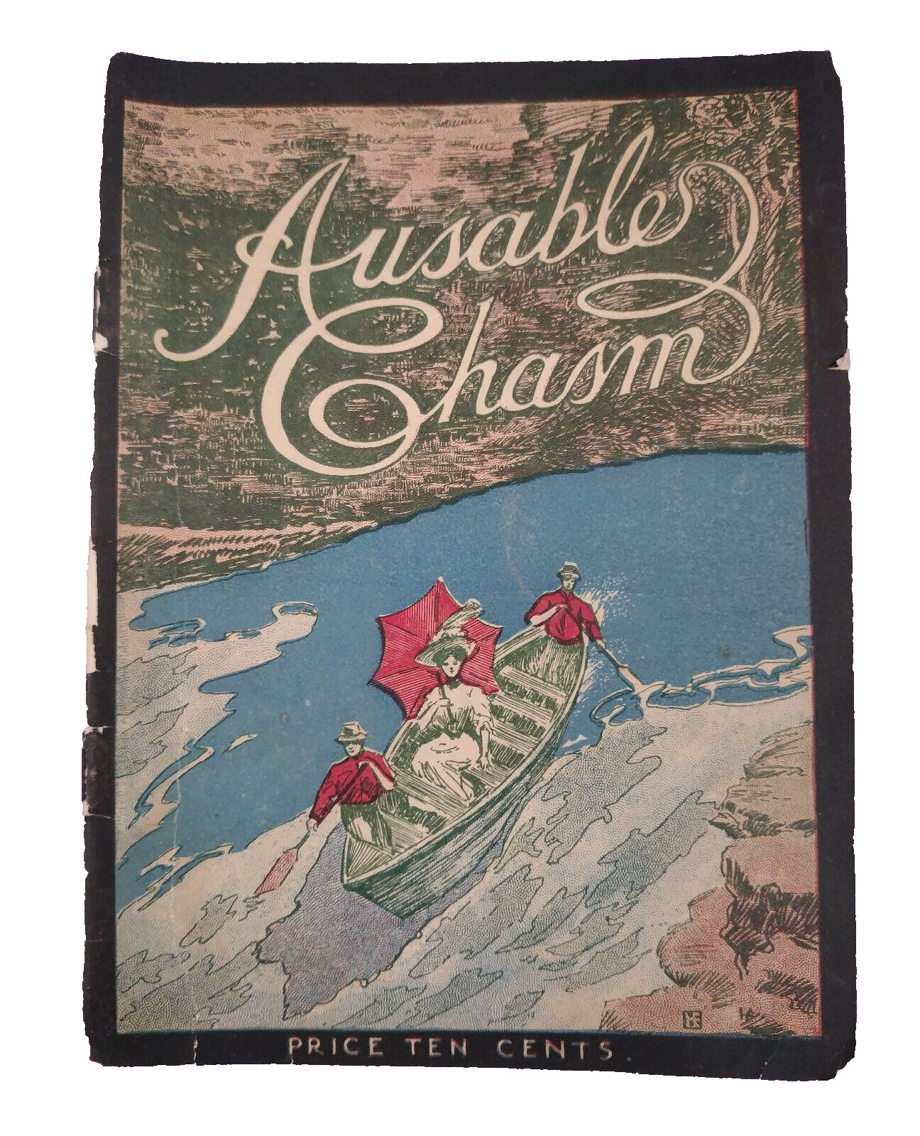 Ausable Chasm Circa Early 1900s NY Adirondacks Souvenir Photo Album VTG Robinson