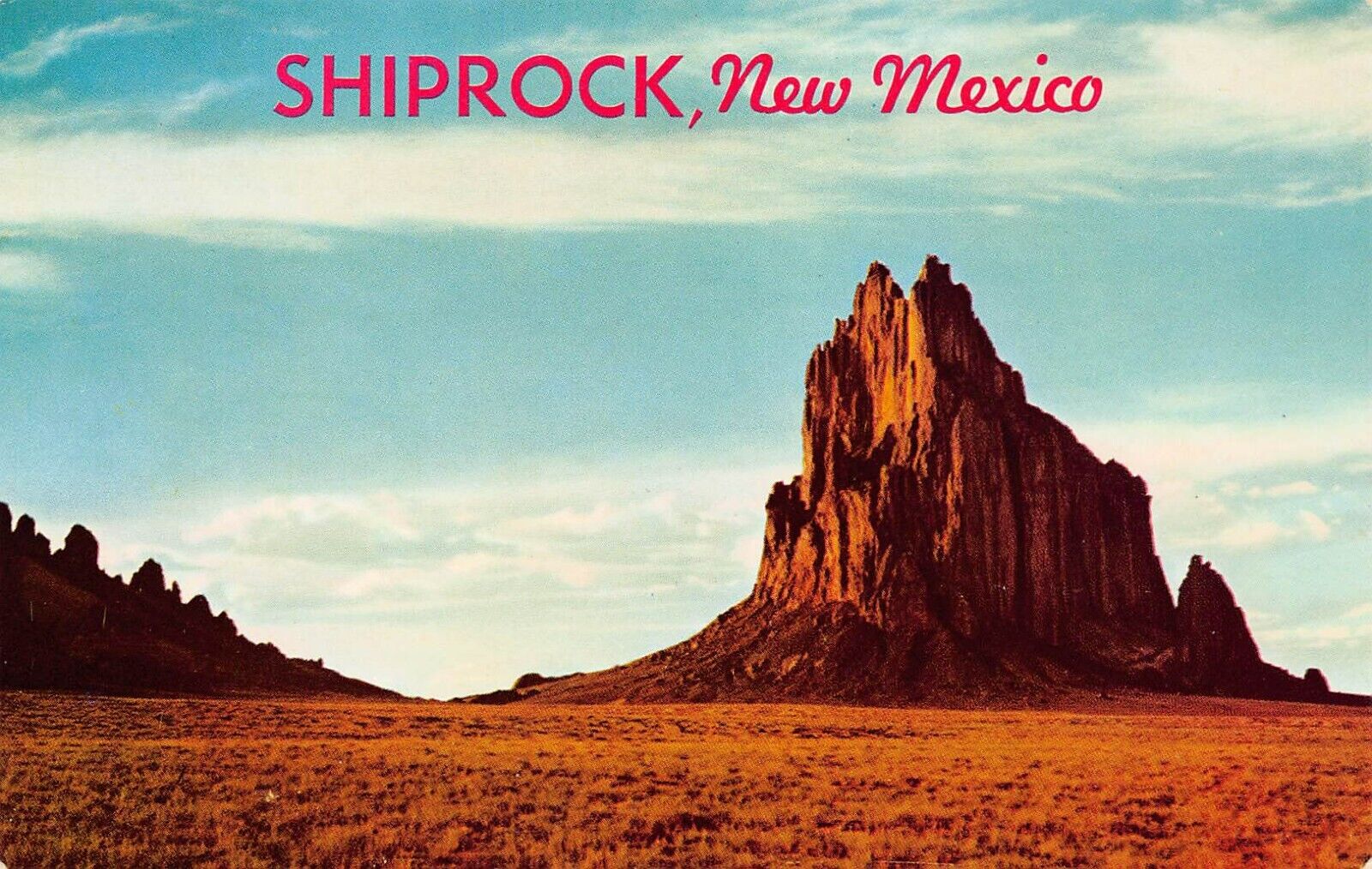 Shiprock NM New Mexico Desert Southwest Rock Formation Vtg Postcard B14