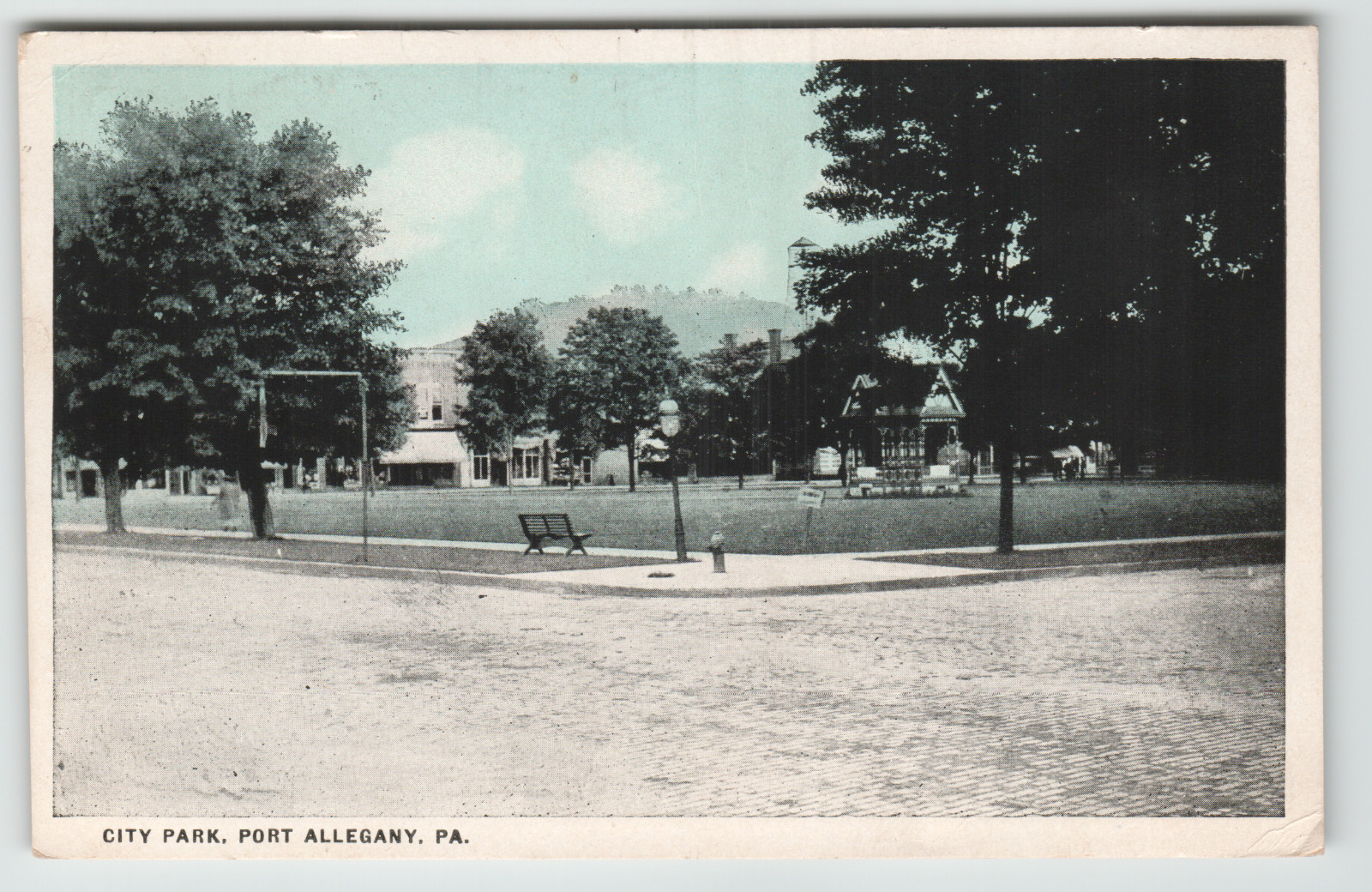 Postcard Vintage City Park in Allegheny, PA.