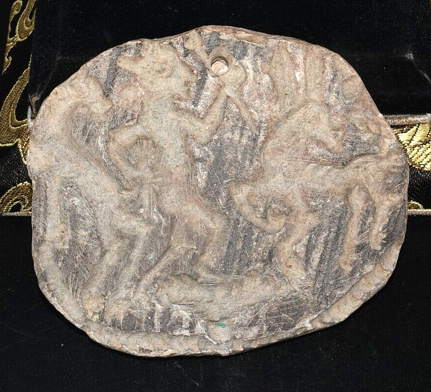 Large Ancient Greek Backsplash Stone Relief Tile Amulet Ca. 7th - 4th Century AD
