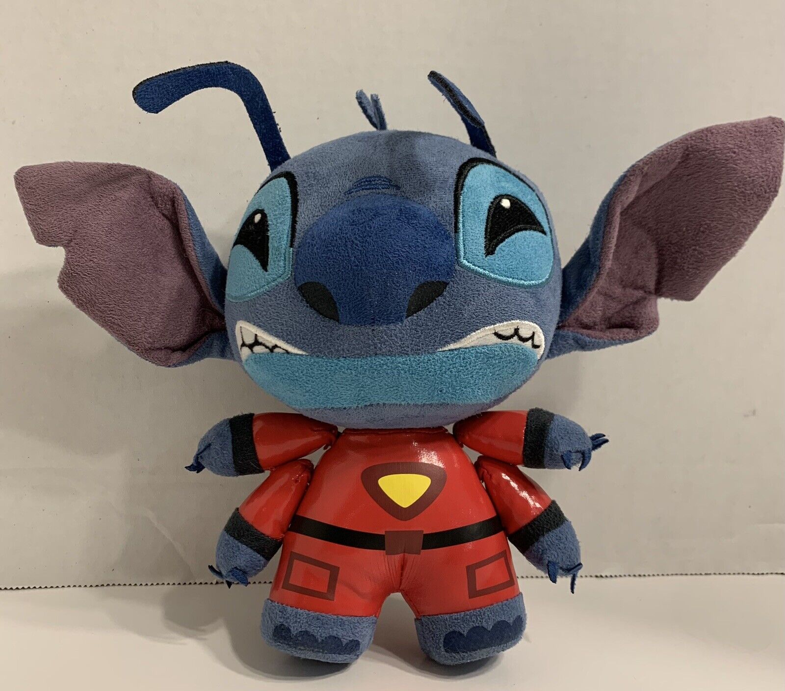 HTF Small Disney Lilo & Stitch 8.5” Plush in Red Spacesuit Suede Like, Four Arms