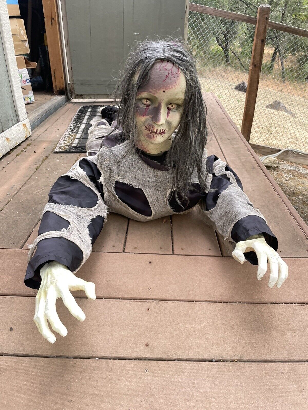 (Board Only) Spirit Halloween Crawling Zombie Girl Gemmy Animatronic Life Size