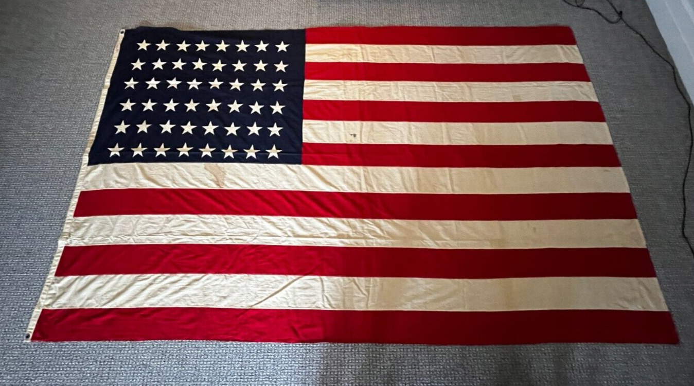 Vintage Annin US FLAG  - 48 Sewn Stars & Stripes  -  Defiance 6\' x 9\'