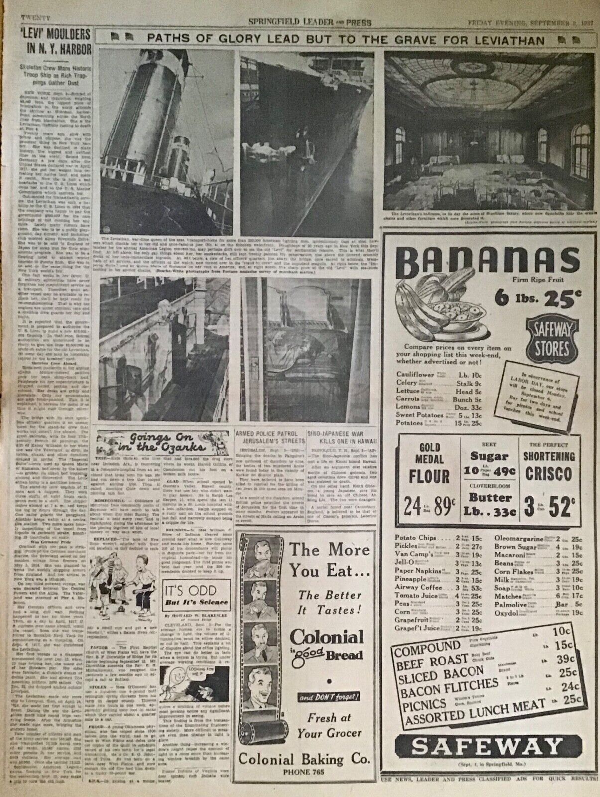 1937 newspaper article \