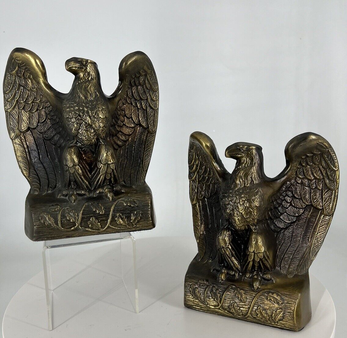 Bronze Eagle Bookends Set of 2 Park Sherman American Pride Historic Patriotic