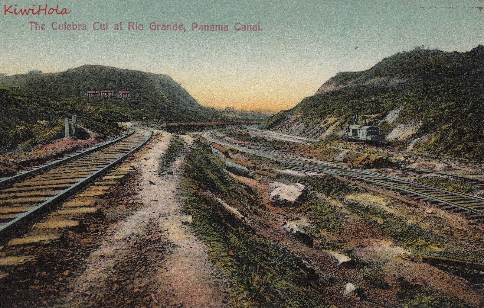 Postcard The Culebra Cut Rio Grande Panama Canal