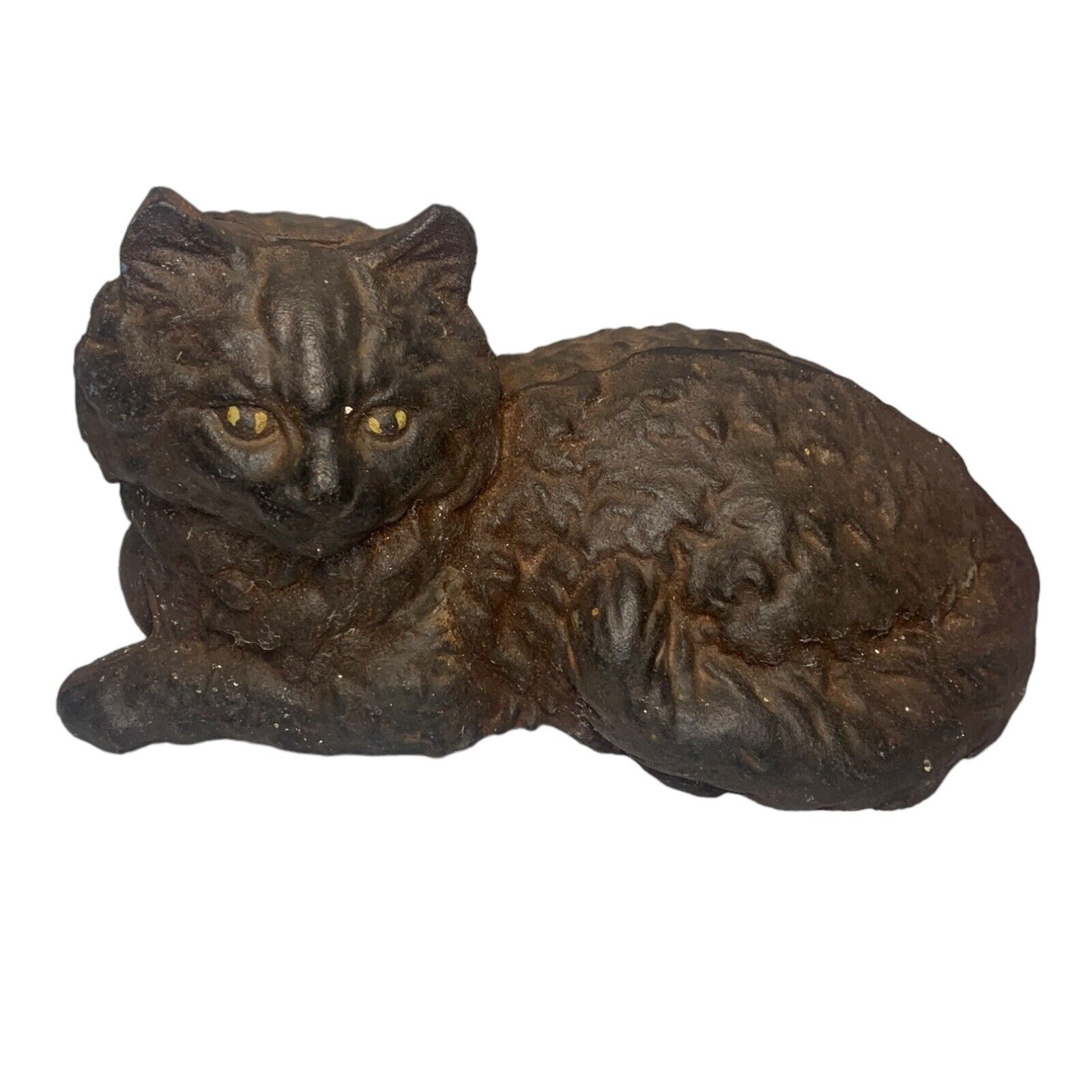 Hubbly Style Cast Iron Sitting Cat Door Stopper Antique Vintage Slotted Screws