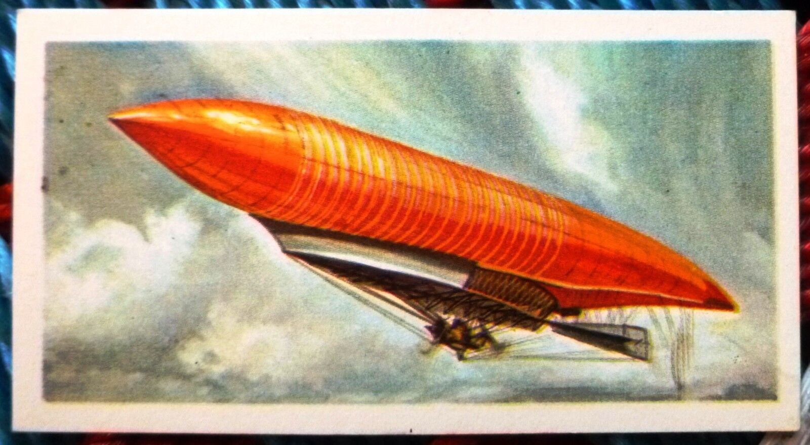 Brooke Bond History of Aviation tea card 3. Lebaudy Brothers Airship.