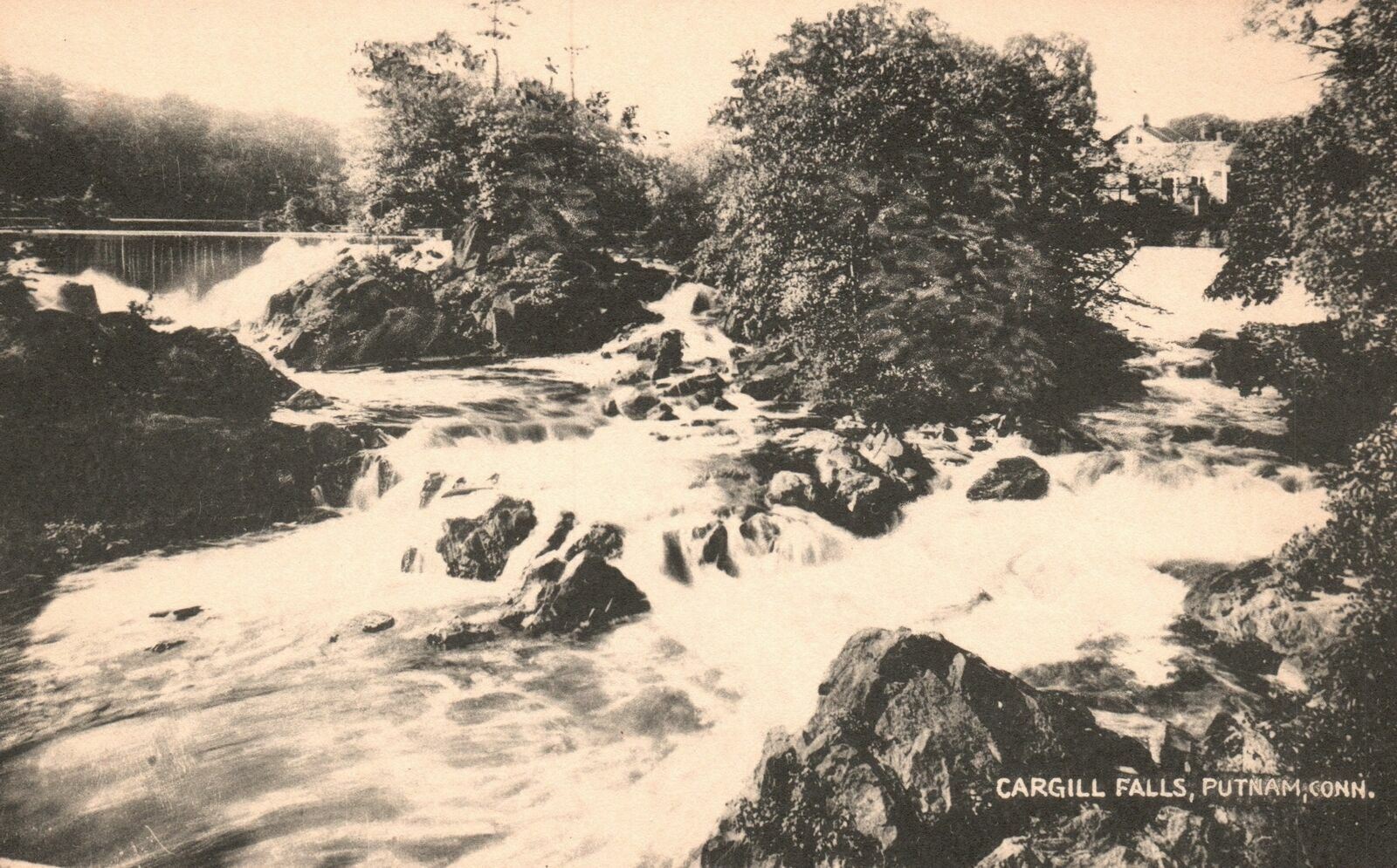 Vintage Postcard 1910\'s Cargill Water Falls Putnam Connecticut CT