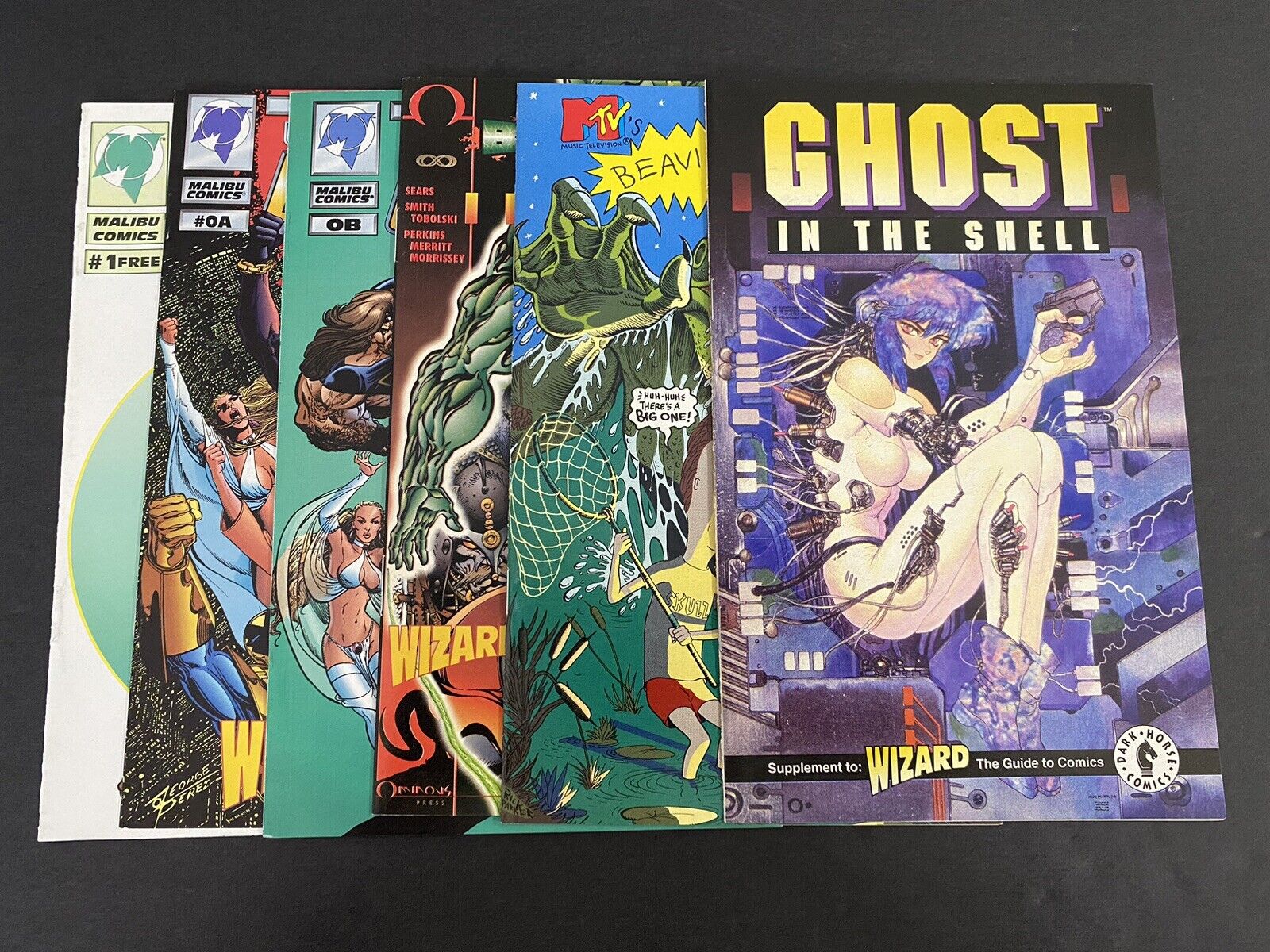 Lot of 6 Ashcan Comics: Ghost in the Shell, Beavis and Butthead, Ultraverse, +