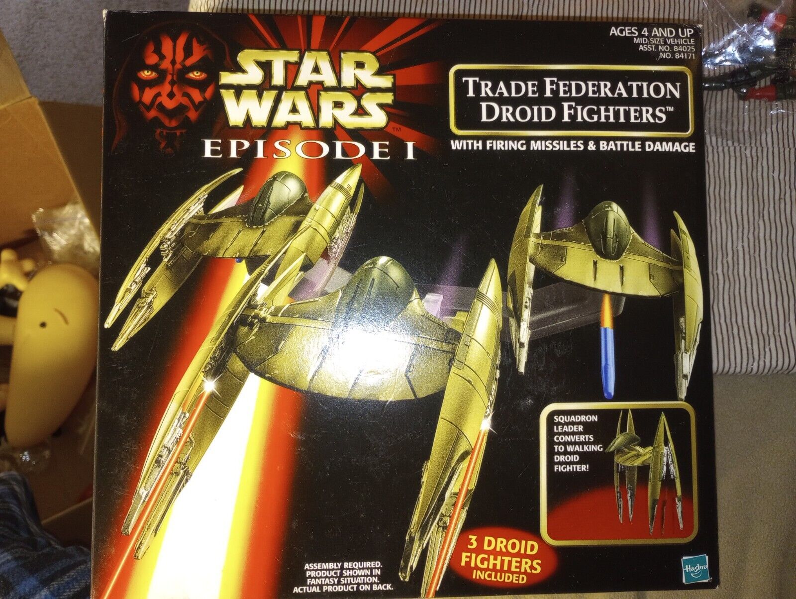 STAR WARS TRADE FEDERATION DROID FIGHTERS EPISODE 1 FIRE MISSILES NABOO 1998