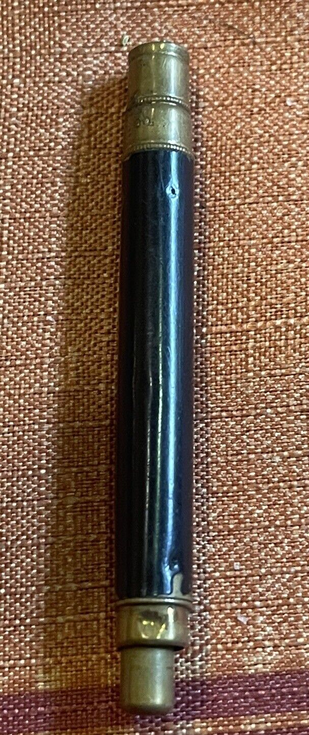 Antique Eagle Pencil Co NY Gravity Pencil/Quill Sharpener Brass & Black Enamel