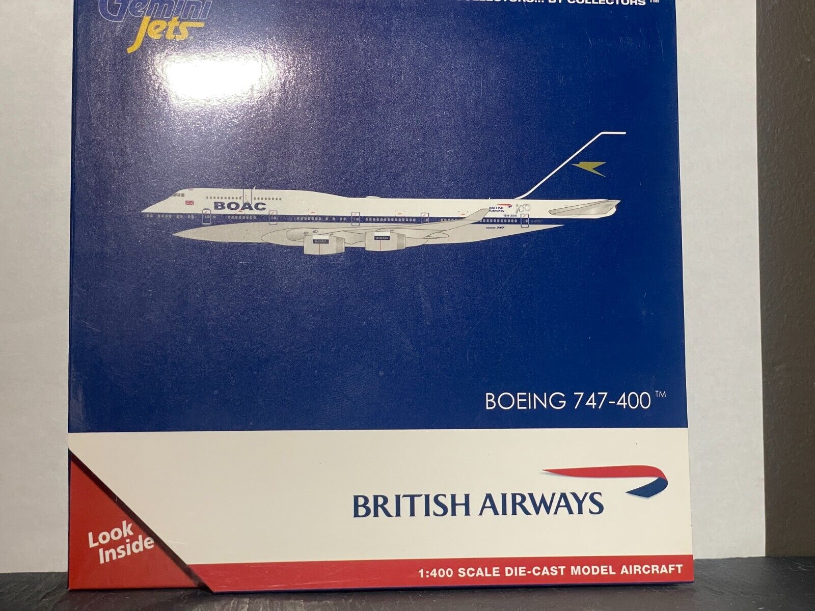 Gemini Jets 1:400 British Airways 747-400 G-BYGC GJBAW1838 - BOAC Retro