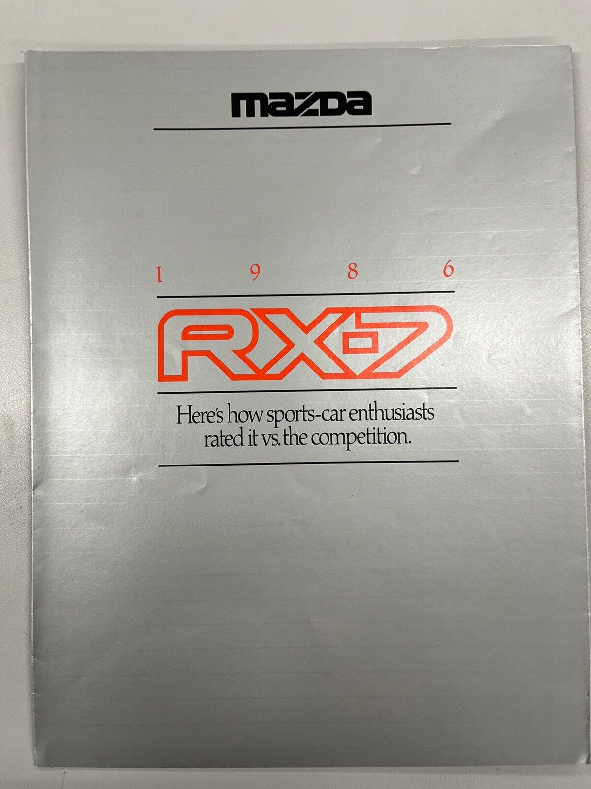 Vintage 1986 Mazda 6 page Ad/Brochure RX-7  Mazda Published