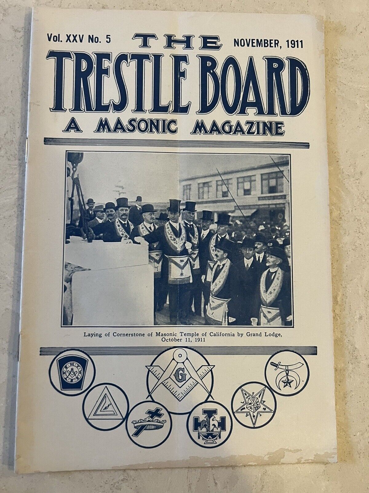 The Trestle Board Masonic Magazine November 1911 Freemasons