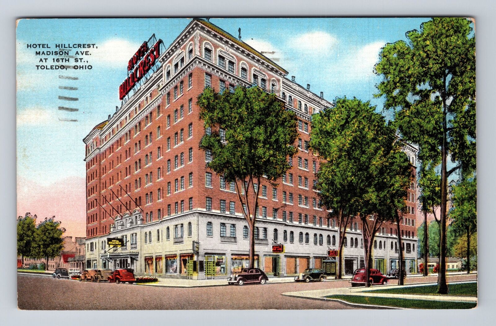 Toledo OH-Ohio, Hotel Hillcrest, Advertising, Antique Vintage c1941 Postcard