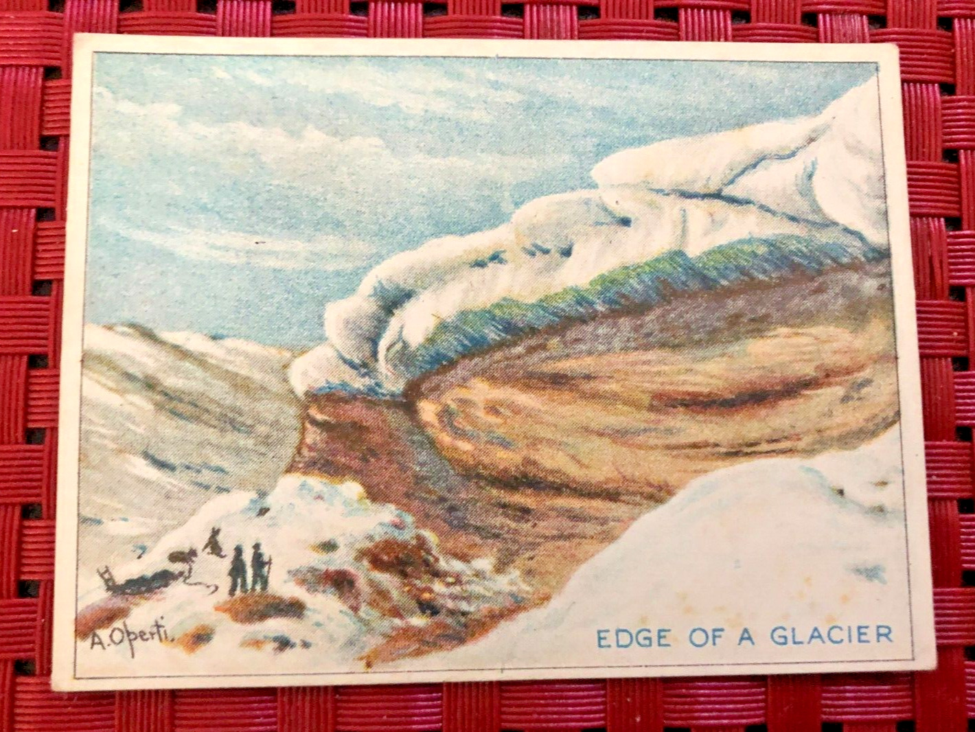 1910 T30 Hassan Cigarettes Arctic Scenes- EDGE OF A GLACIER- Very Good