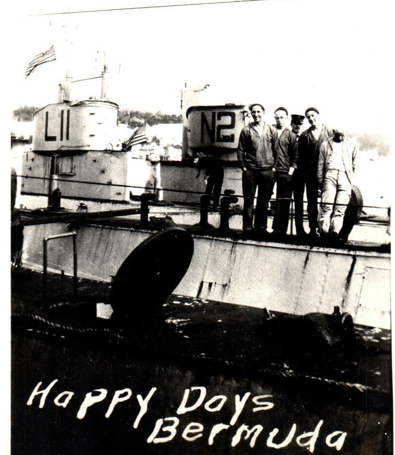 WWI Era US Navy Submarine L11 & N2 With Crew RPPC Real Photo Postcard
