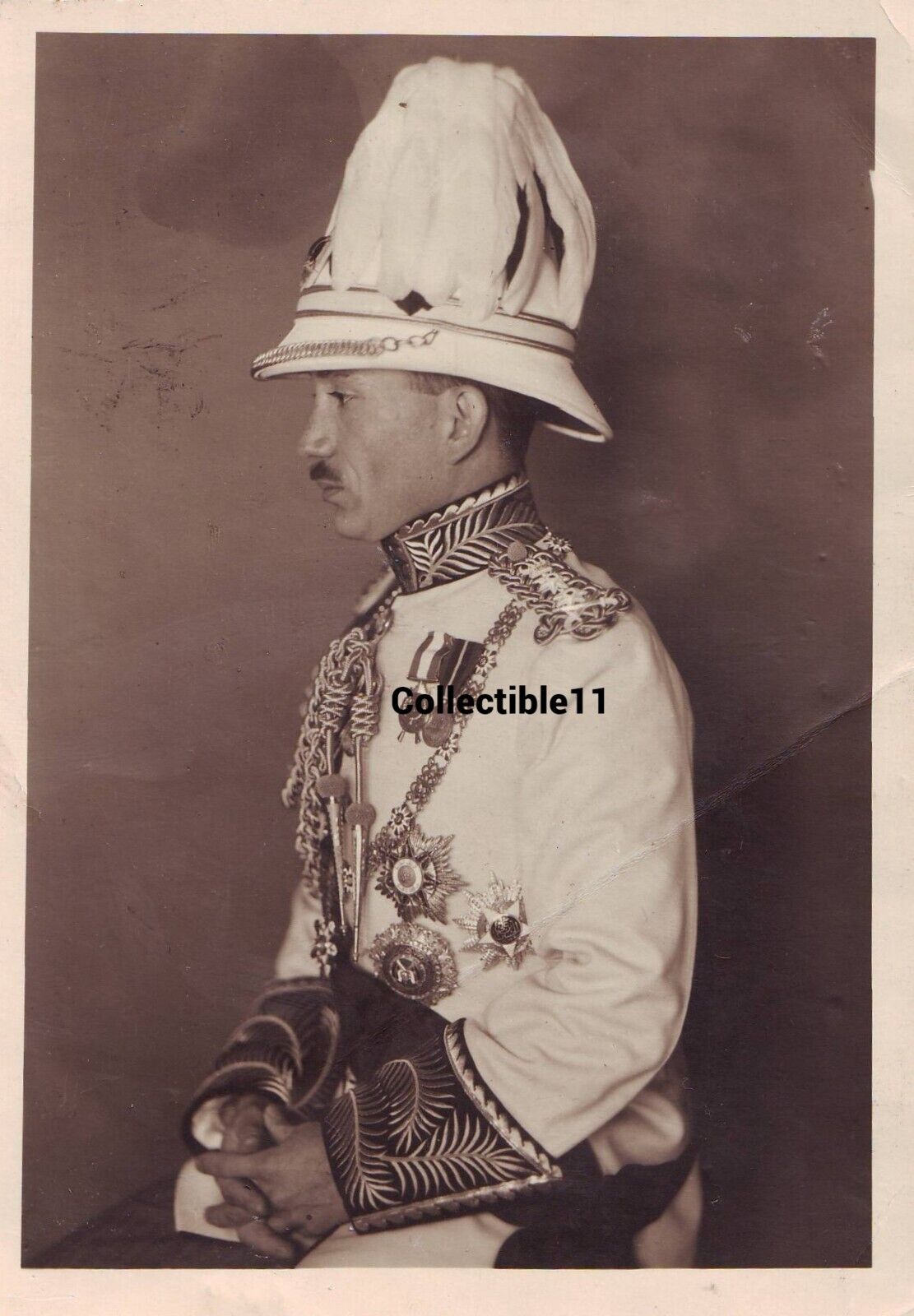Iraq. Reprinted photo of King Ghazi I in the coronation day, 1934.  DFGH123