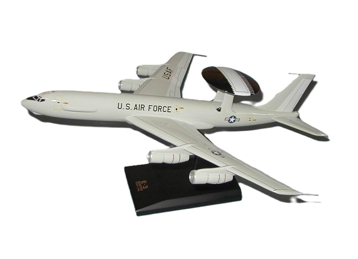 USAF Boeing E-3 Sentry AWACS AEW&C Desk Top Display Jet Model 1/100 SC Airplane