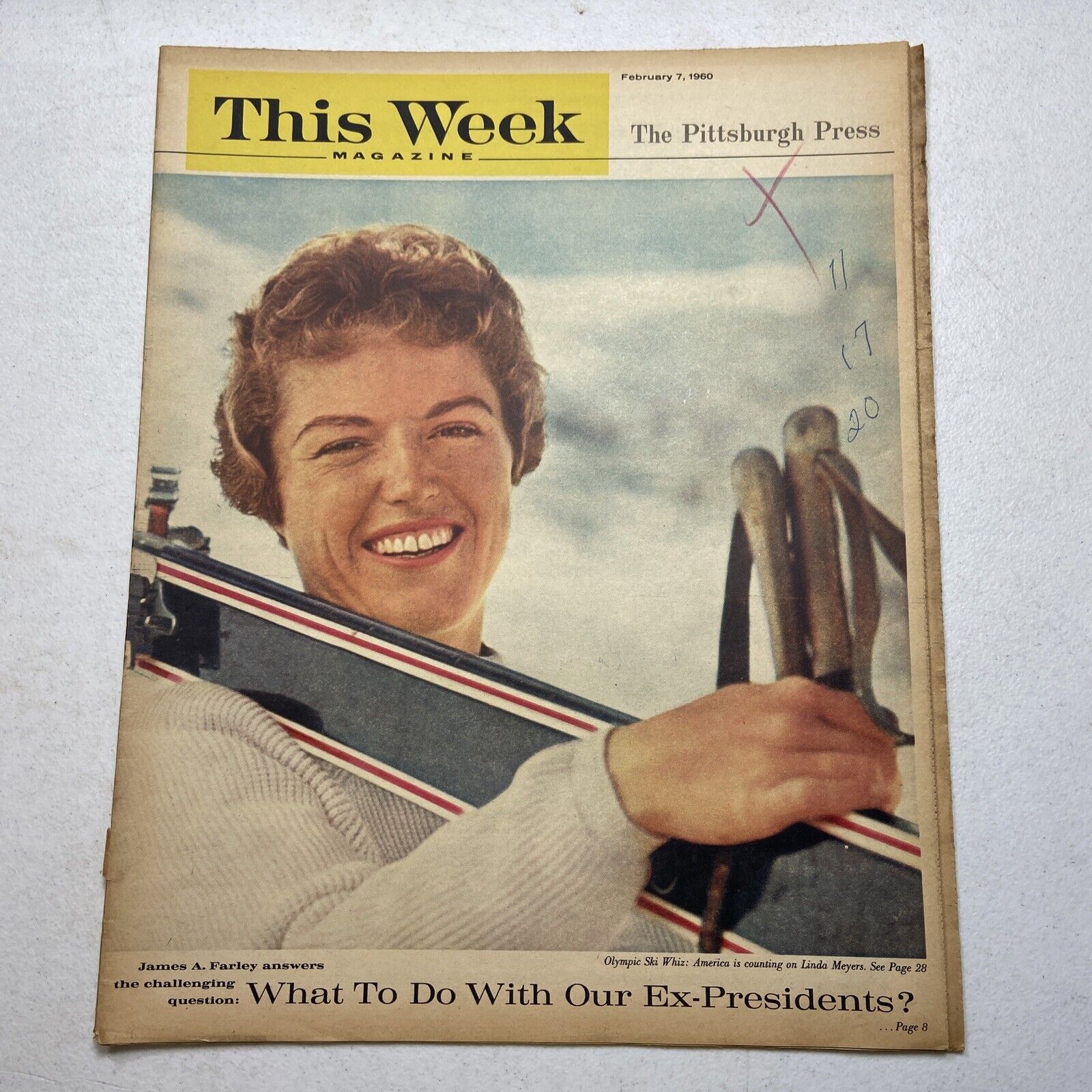 THIS WEEK Magazine  February 7, 1960 - Lincoln, Linda Meyers, J. Farley, Milk Ad